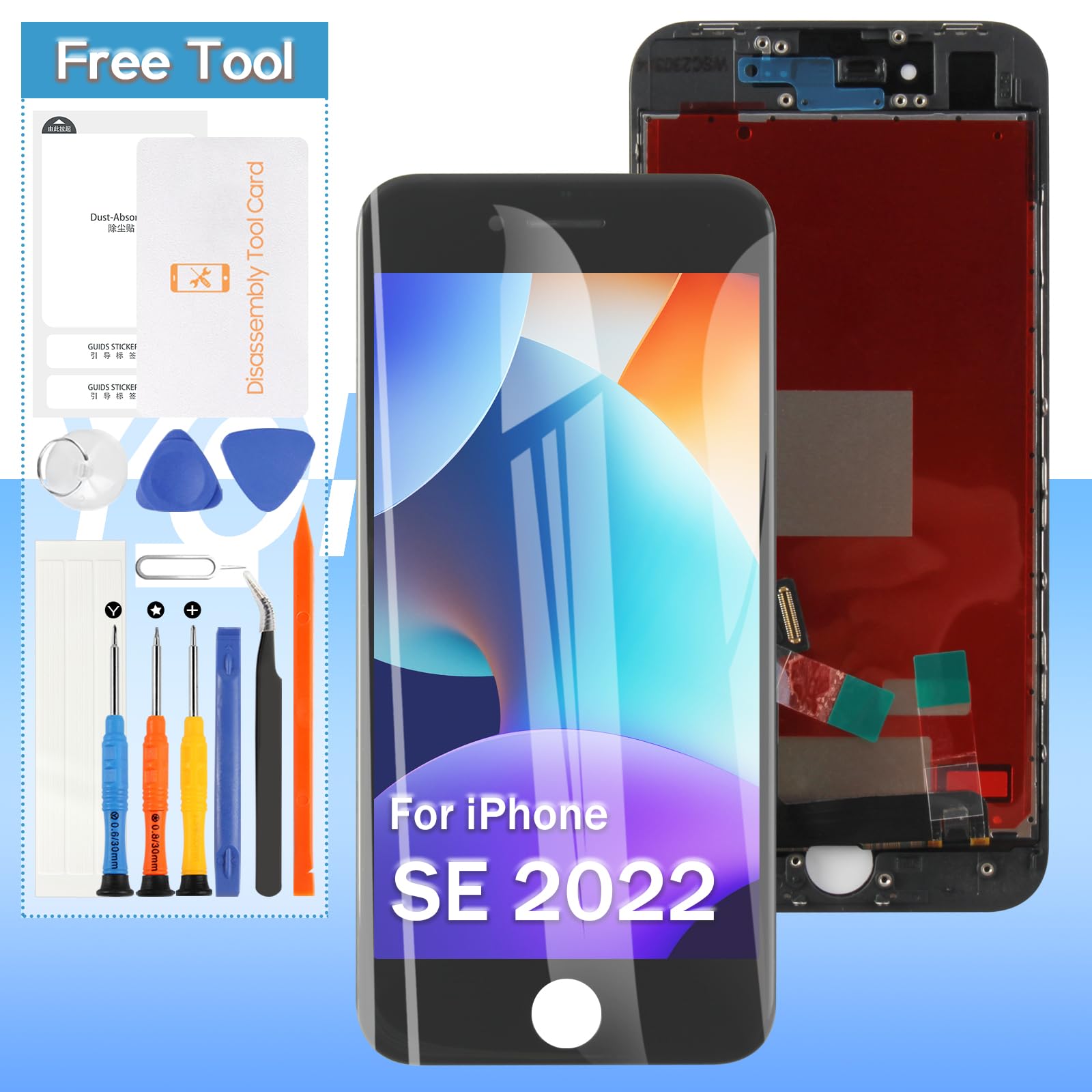 Amazon.co.jp: For iPhone SE 2022 液晶パネル 画面交換修理用